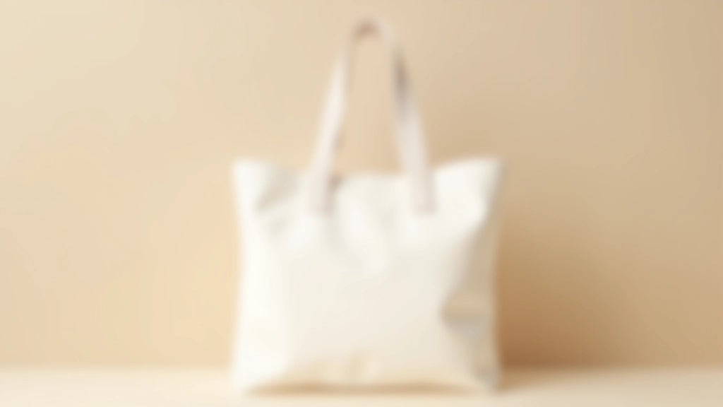 Minimalist Canvas Tote in cream folded neatly