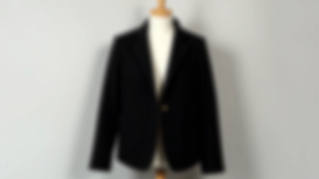 Structured Cotton Jacket displayed on a dress form