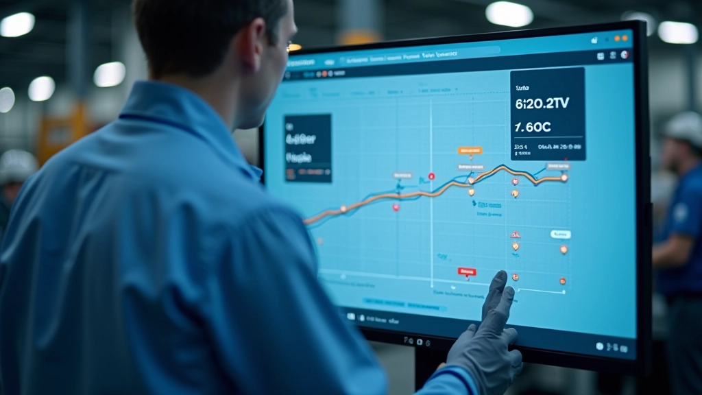 Monitooril kuvatakse komponendijälgimise süsteemi, mille kaudu näeb osade liikumist tootmisliini kaudu