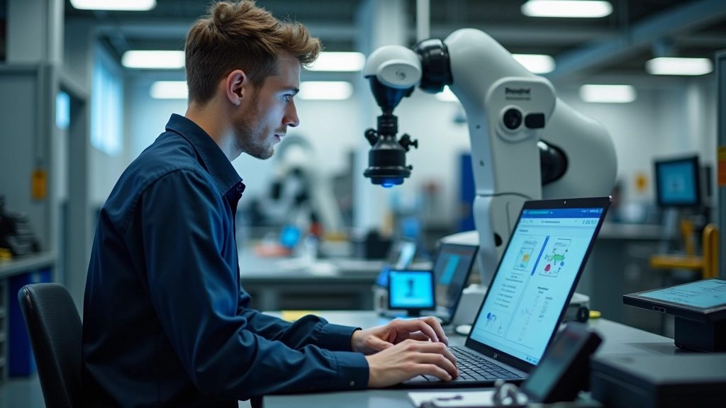 Õpilane programmeerib koostöörobotit, lahendab päris tootmisprobleemi, kaasaegne laboriõppekeskkond